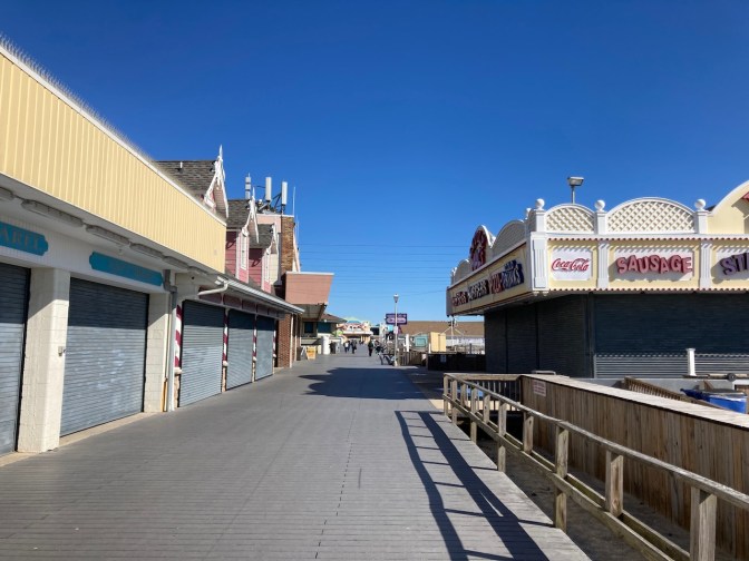 Empty boardwalk in Pt. Pleasant.