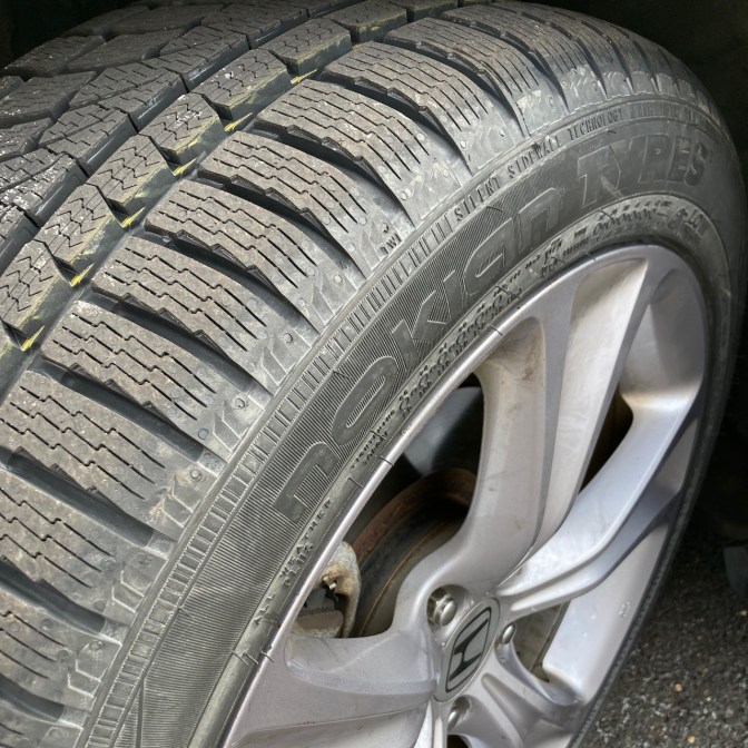 Nokian WR G4 tire on Honda Accord wheel.