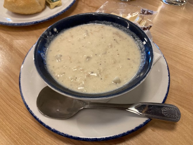Cup of New England Clam Chowder.