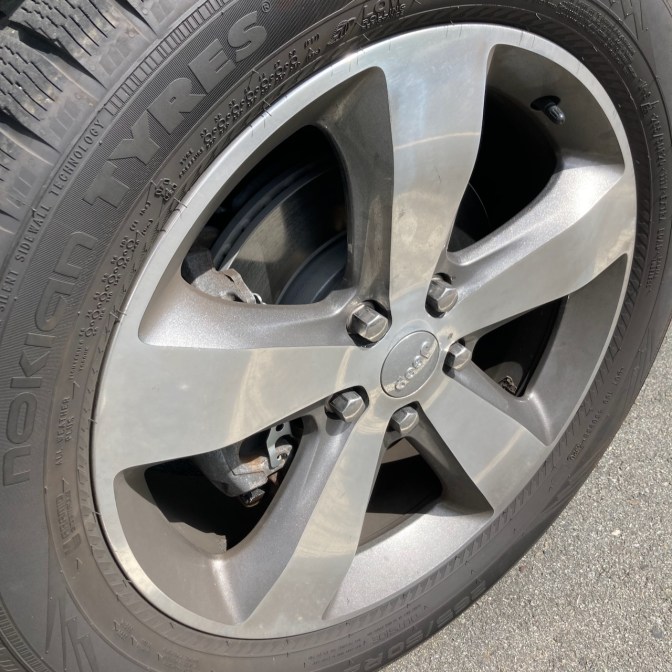 Wheel of Jeep Grand Cherokee.