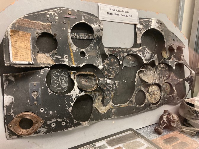 Debris from crashed P-47 Thunderbolt.