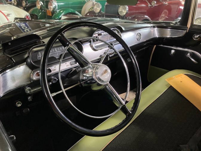 Dashboard of classic Hudson car.
