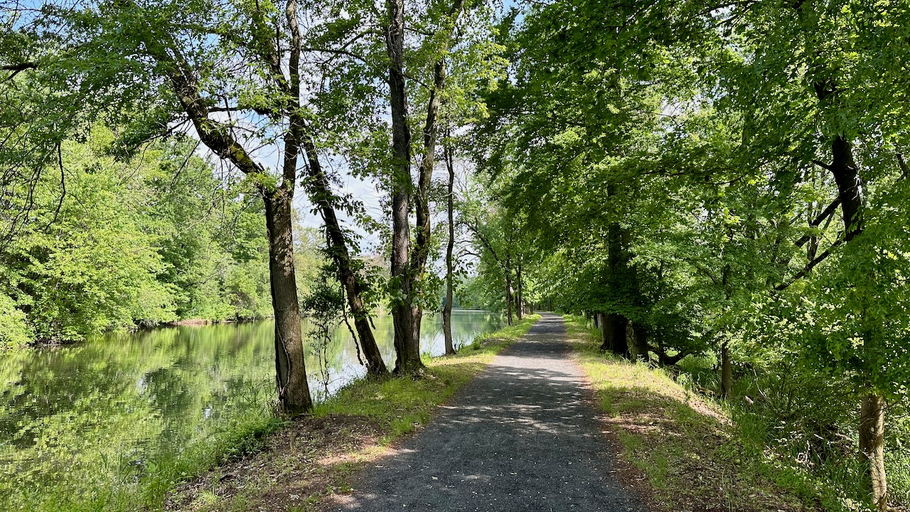 D&R Canal, with towpath in foreground.