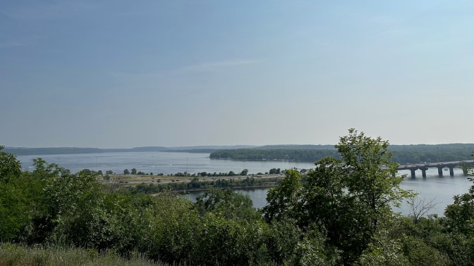 View of St. Croix River from Birkmose Park in Hudson.