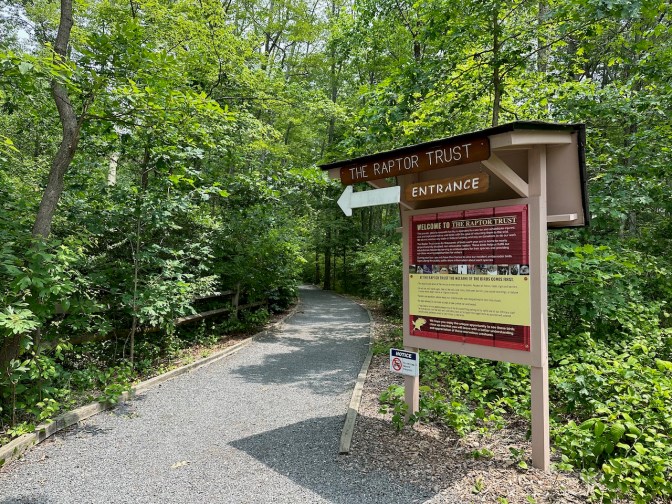 Entrance sign to Raptor Trust.