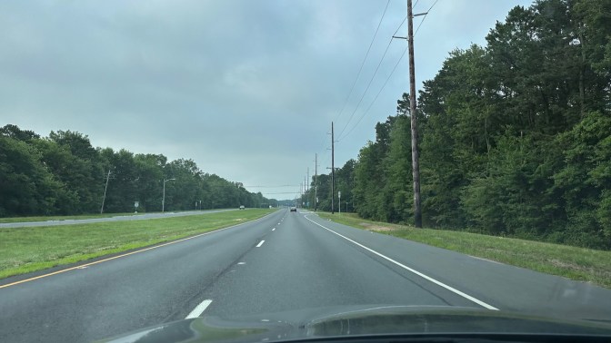 View of Route 18 on a cloudy day.