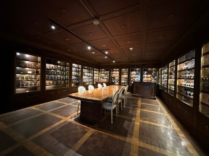 Interior of glass museum.