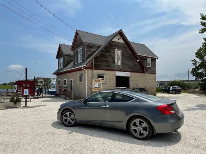 2012 Honda Accord coupe parked in front of Maxwell Shellfish.
