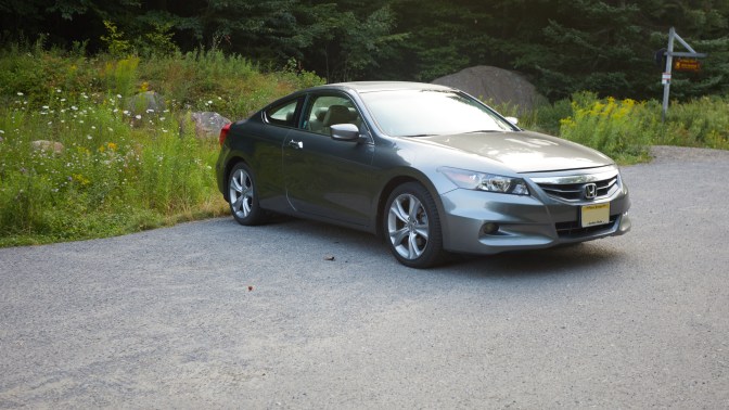 2012 Honda Accord parked at trailhead for Rocky Mountain.