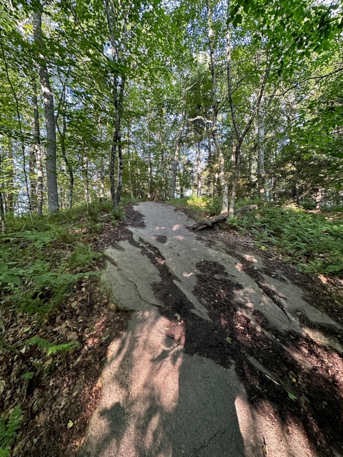 Rock slab on side of mountain.