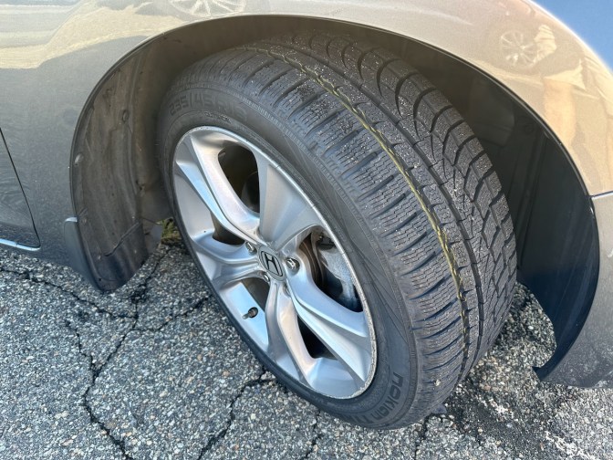 Nokian WR G4 tire on Honda Accord wheel.