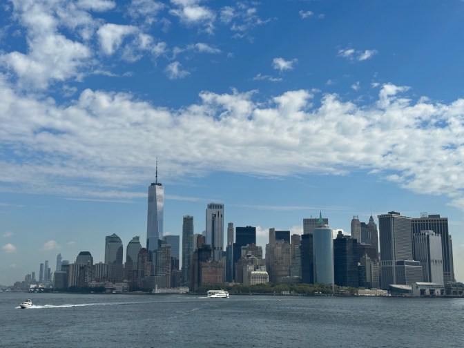 View of Manhattan skyline.