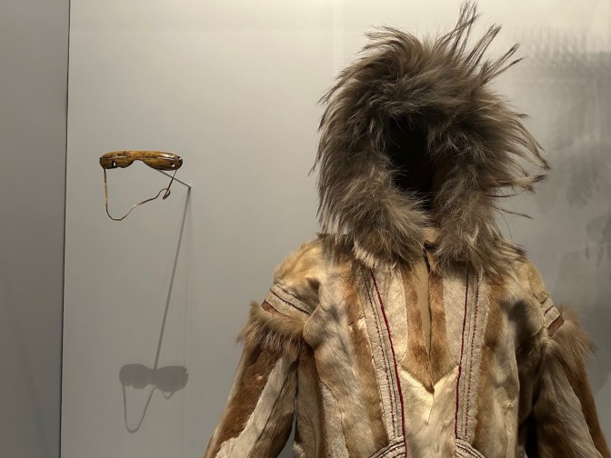 Parka and snow goggles of Inupiaq peoples.
