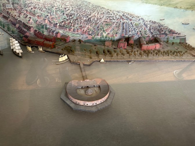 Dirorama of Clinton Castle.