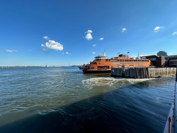 Staten island Ferry leaving port.