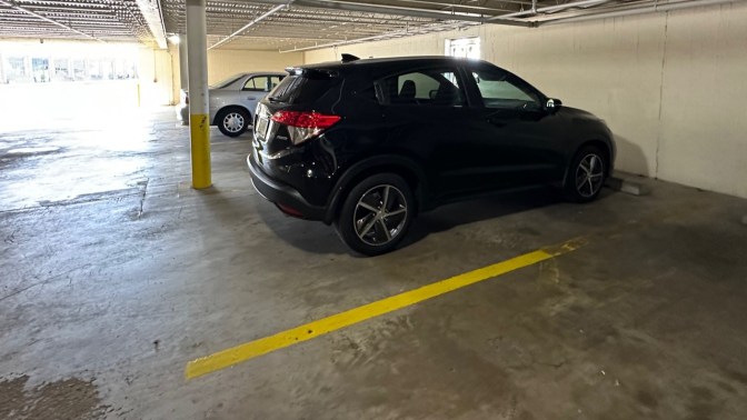 2021 Honda HR-V parked in underground garage.