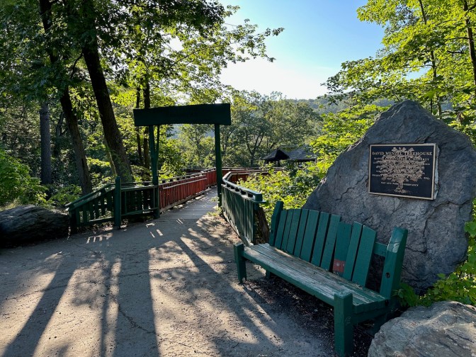 Entrance to boardwalk leading to Dave Wenzel Treehouse.