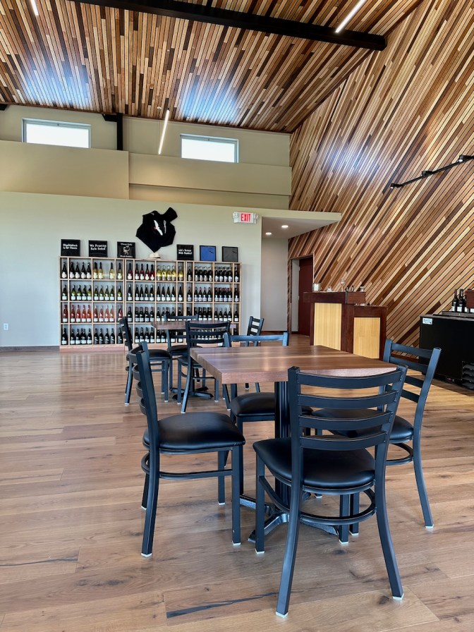 Interior of Red Tail Ridge Winery.