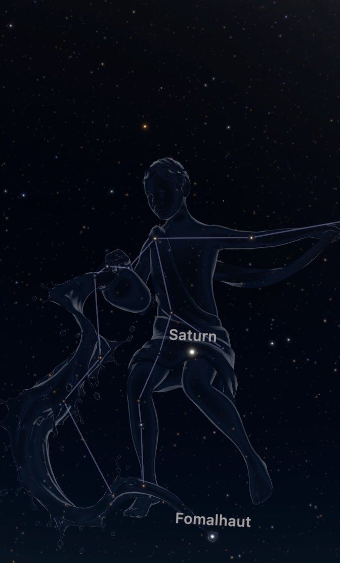 Screen shot from Sky Guide.