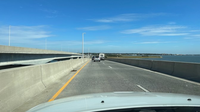 Traffic on Egg Harbor Bridge on Garden State Parkway.