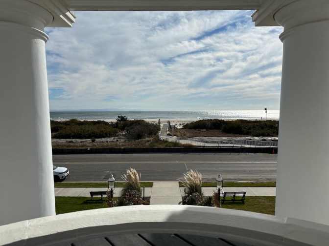 View of Atlantic Ocean from Peter Shields balcony.
