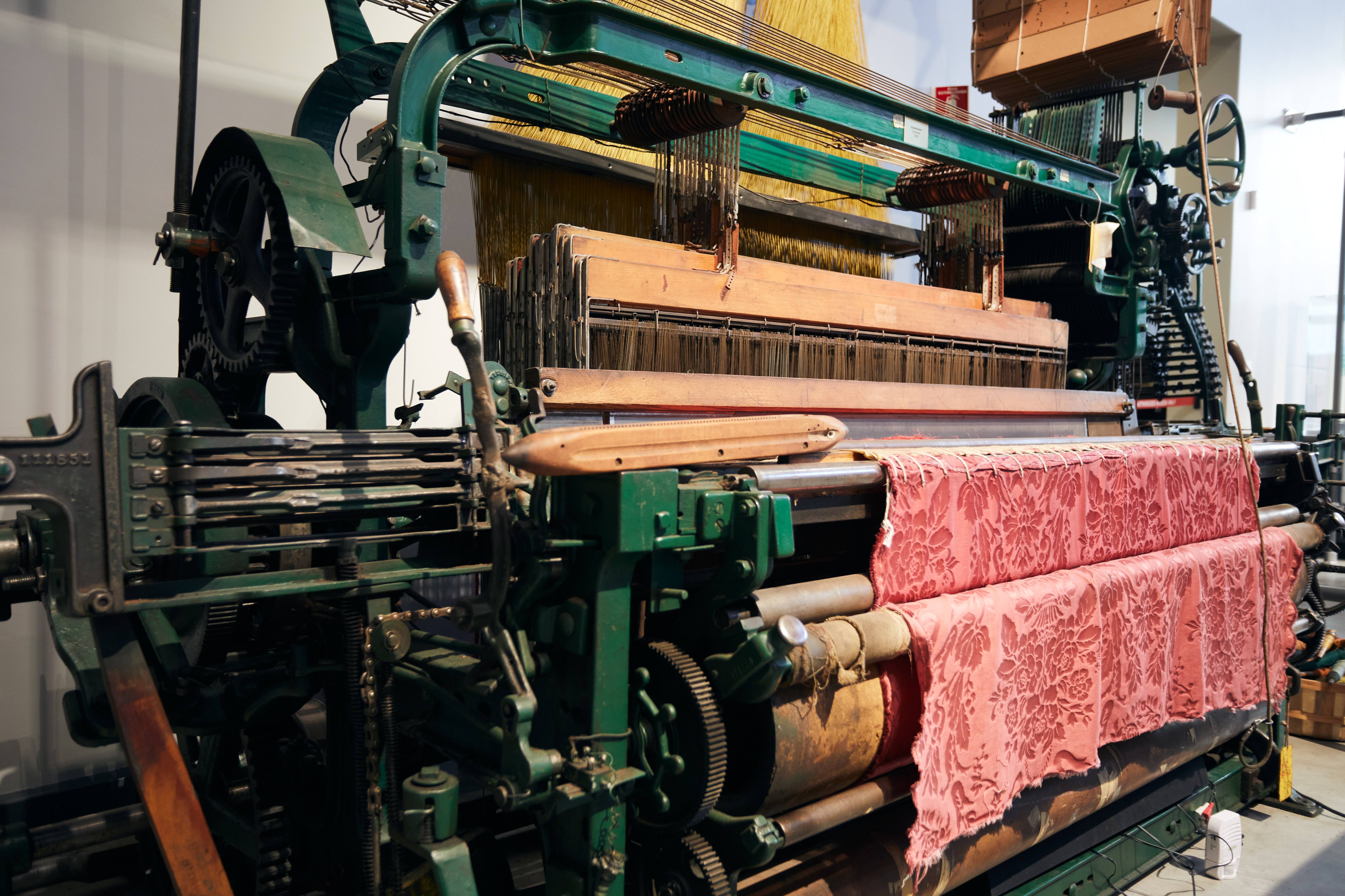 Jacquard Loom on display.