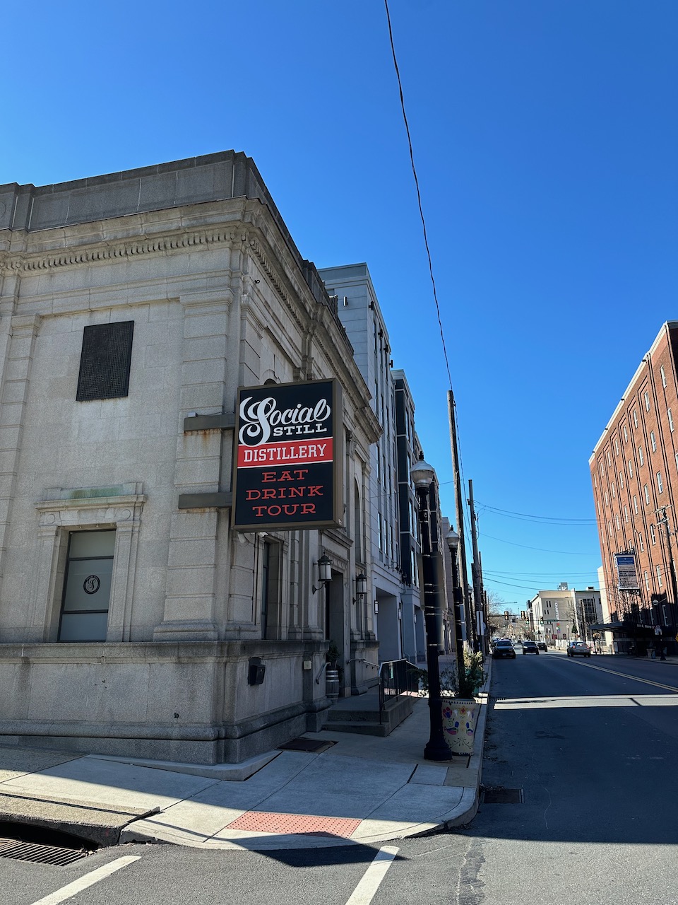 Exterior of Social Still Distillery.