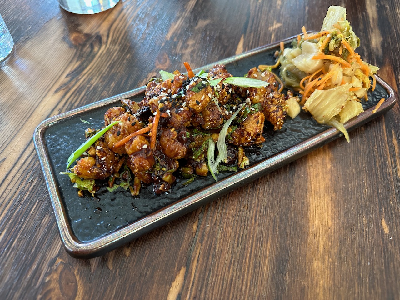 Platter of Korean BBQ Fried Shrimp.