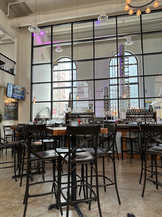 View of interior of Social Still.