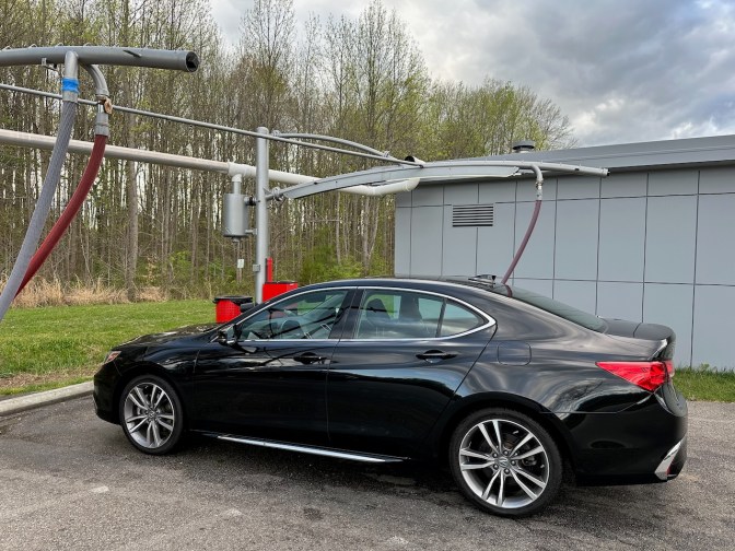 2020 Acura TLX parked at car wash.