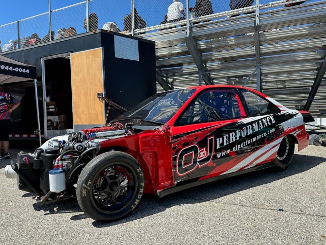 Honda Civic drag racing car.