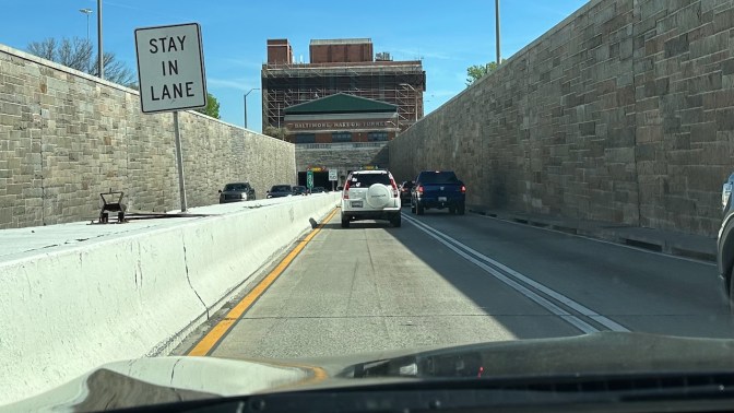 View of entrance to Baltimore Harbor Tunnel.