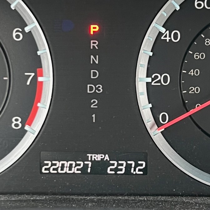 Odometer reading 220027 TRIP A 237.2