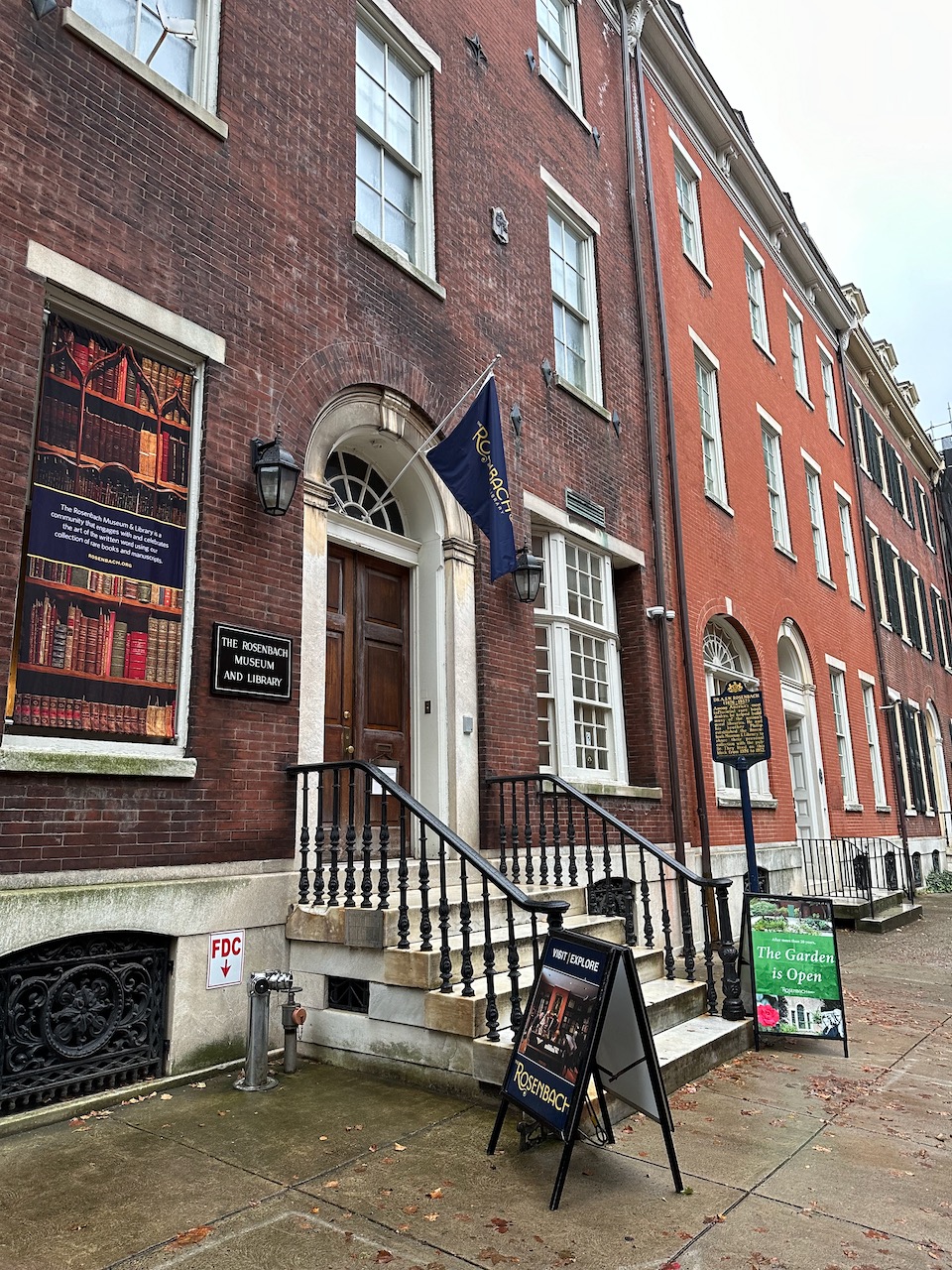 Exterior of The Rosenbach Museum and Library.