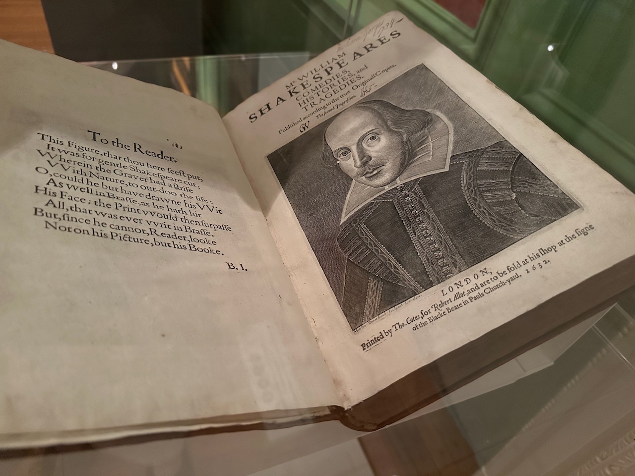 Second folio of collected works of William Shakespeare from 1632.