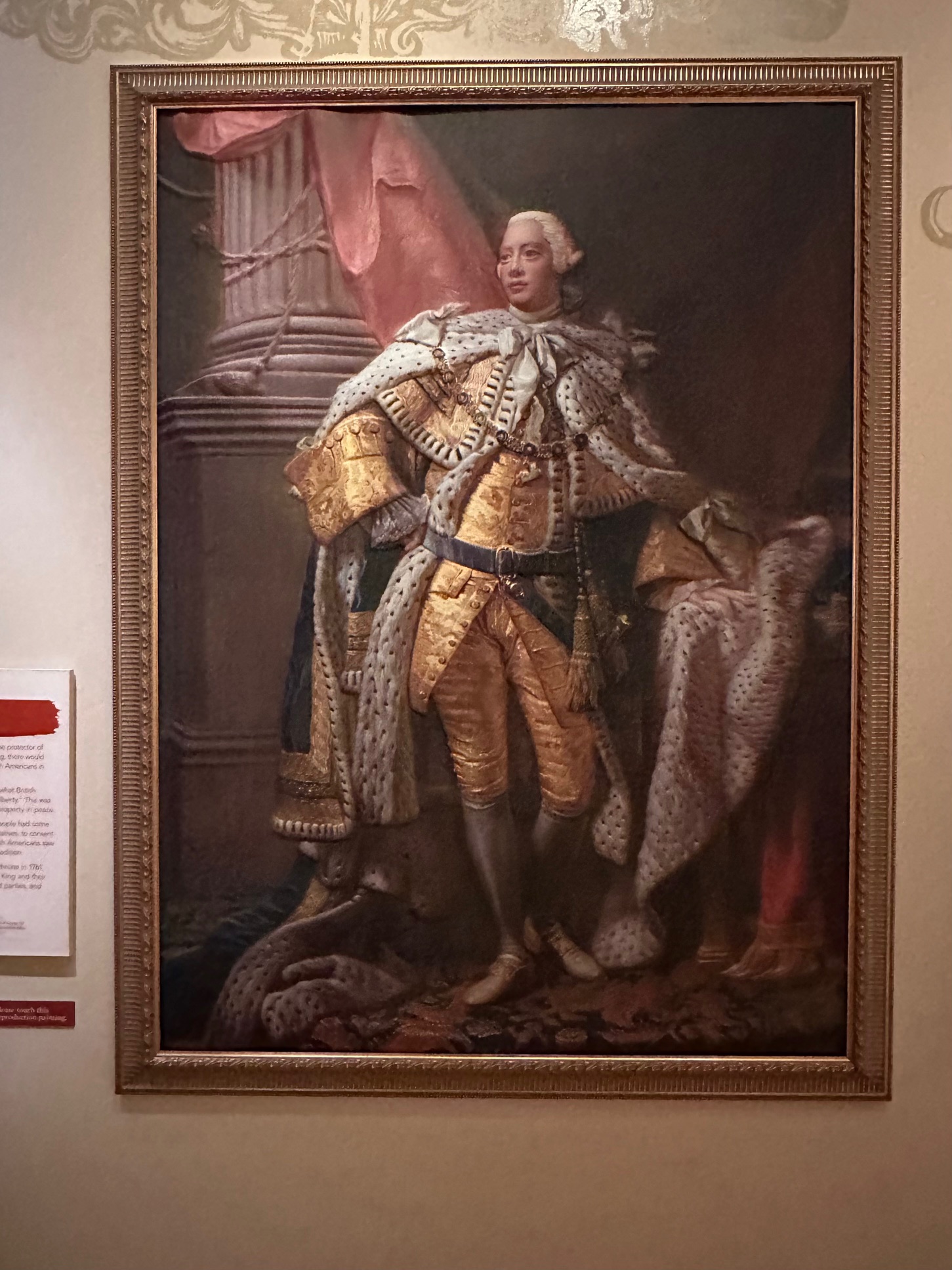 Portrait of King George III of England.
