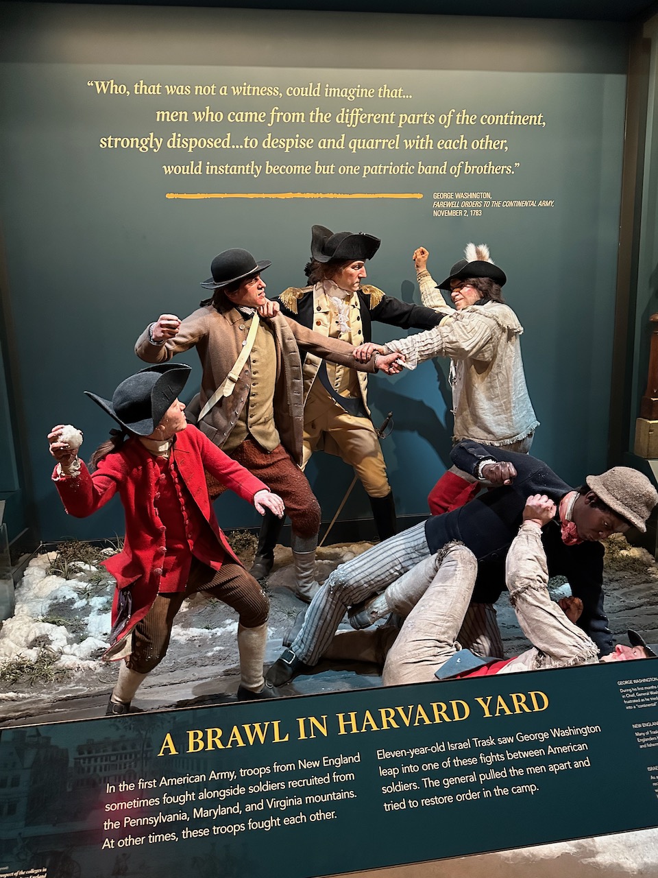 Dioarama of A Brawl in Harvard Yard.
