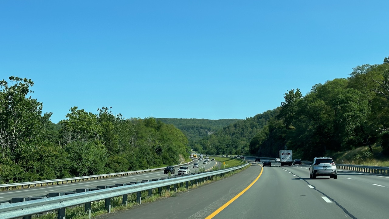 View of I-287 in northern NJ.