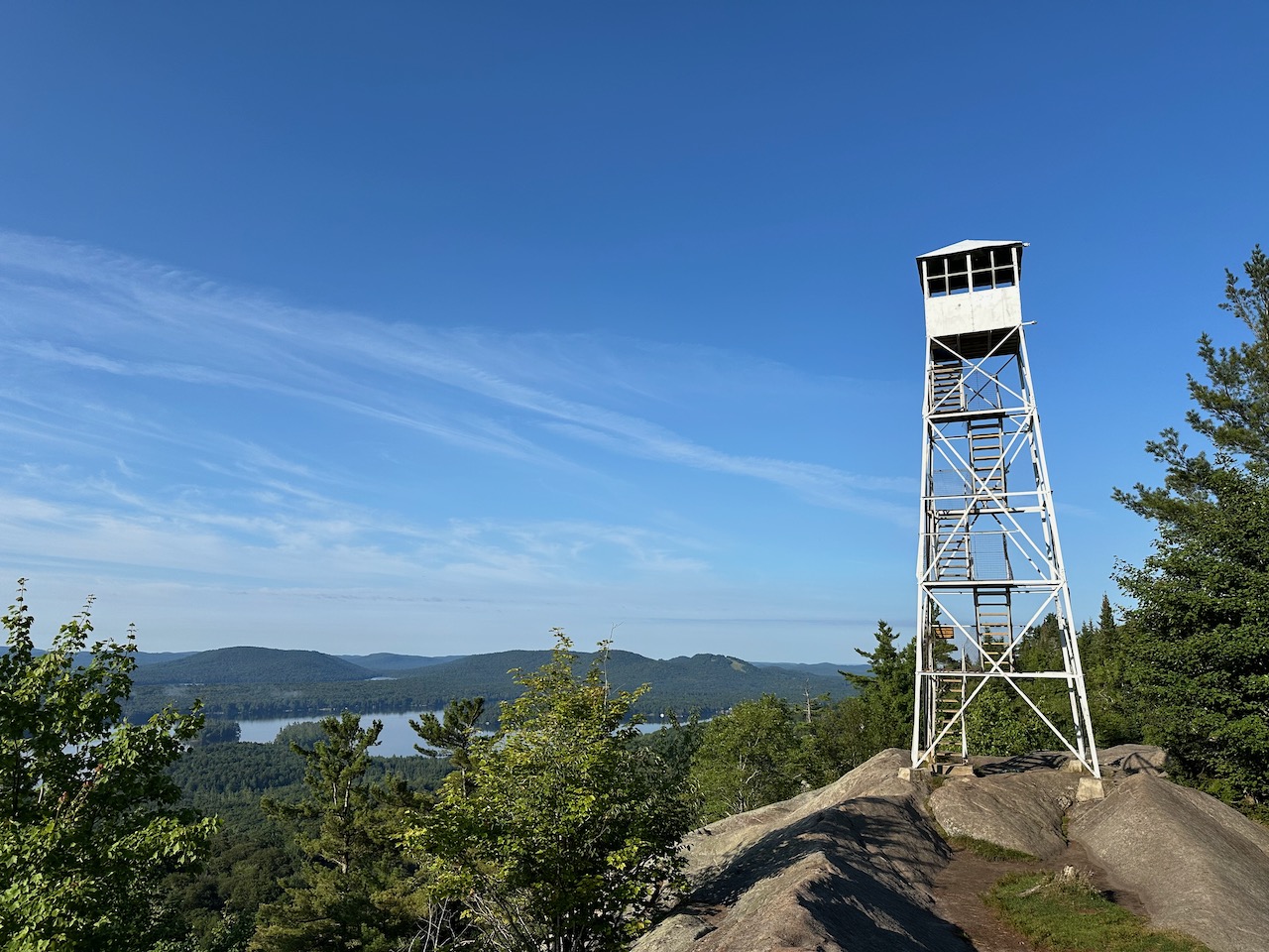 Summit of Bald Mountain, with Rondaxe Fire Tower visible to the right.