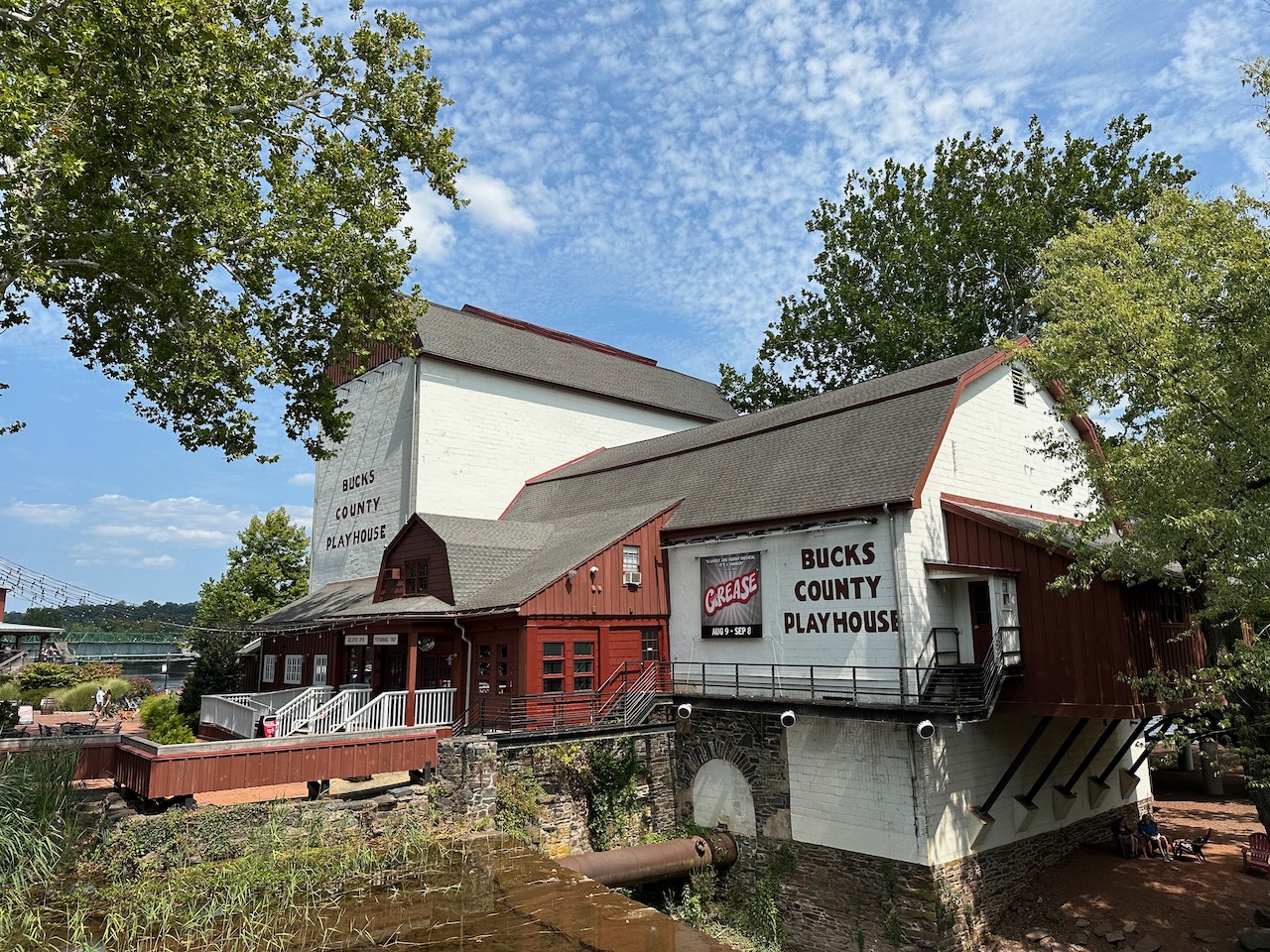 Exterior of Bucks County Playhouse.