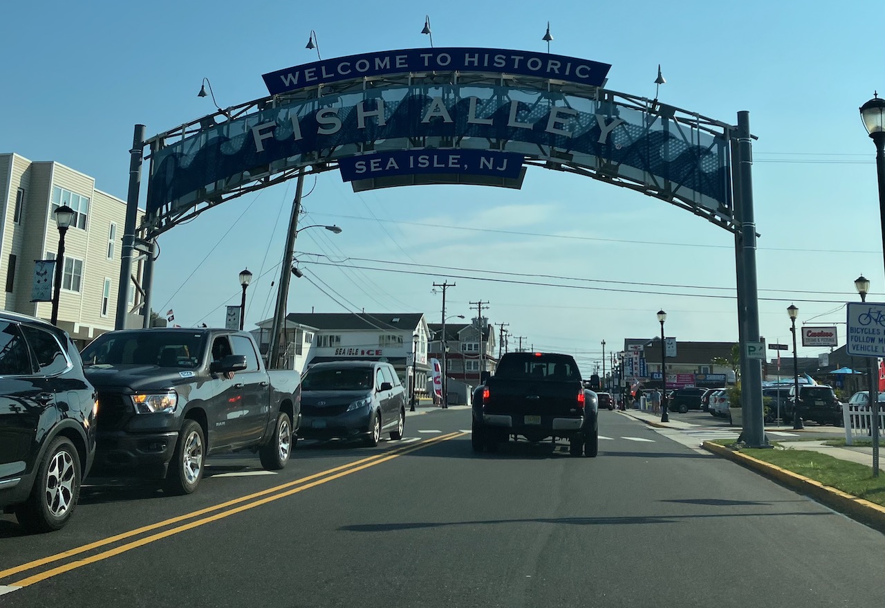 Entrance to Fish Alley in Sea Isle City, NJ.