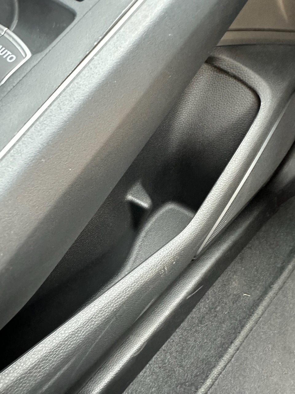 View of door pocket of drivers door.