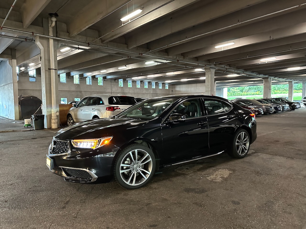 2020 Acura TLX in parking garage.