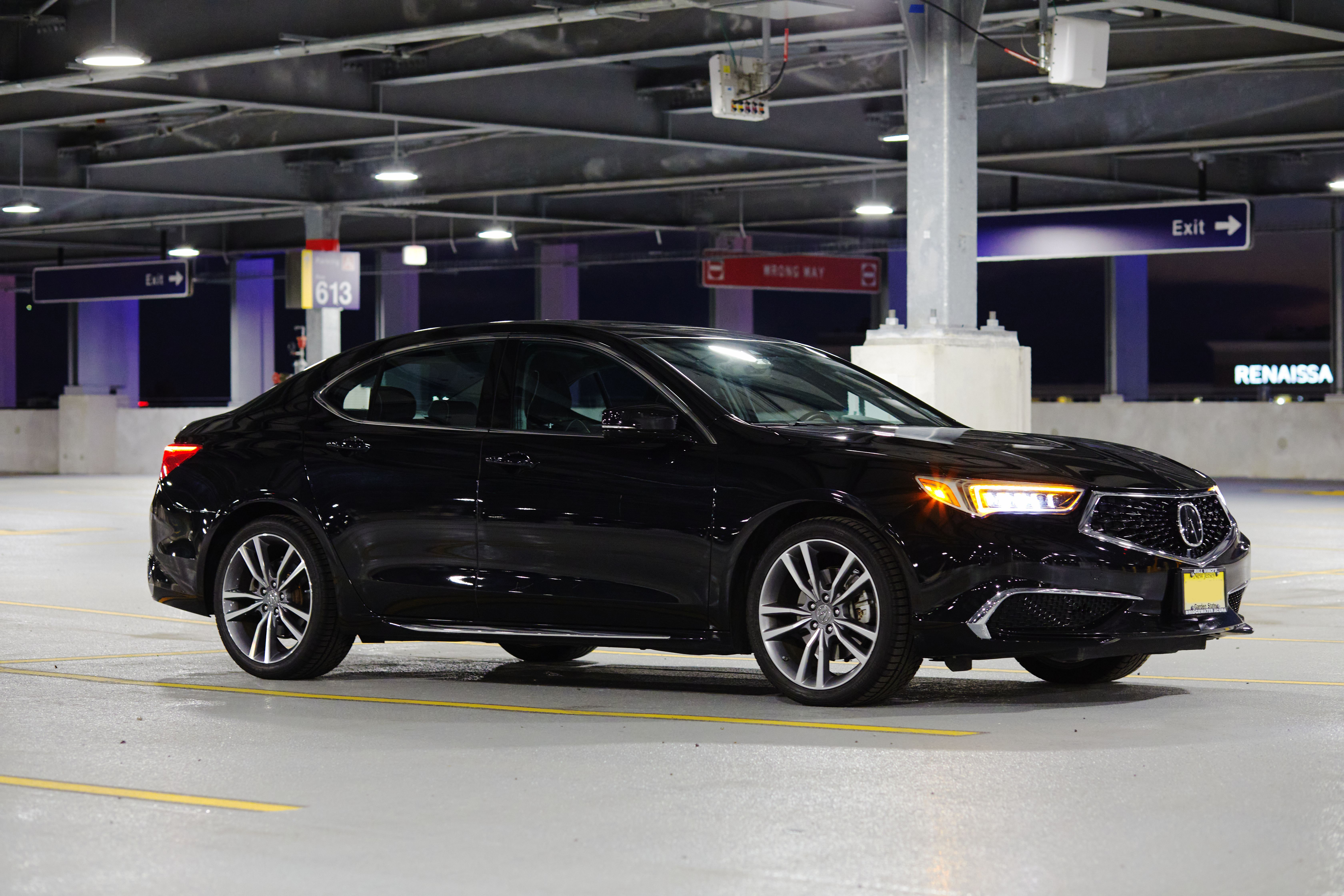 2020 Acura TLX in parking garage.
