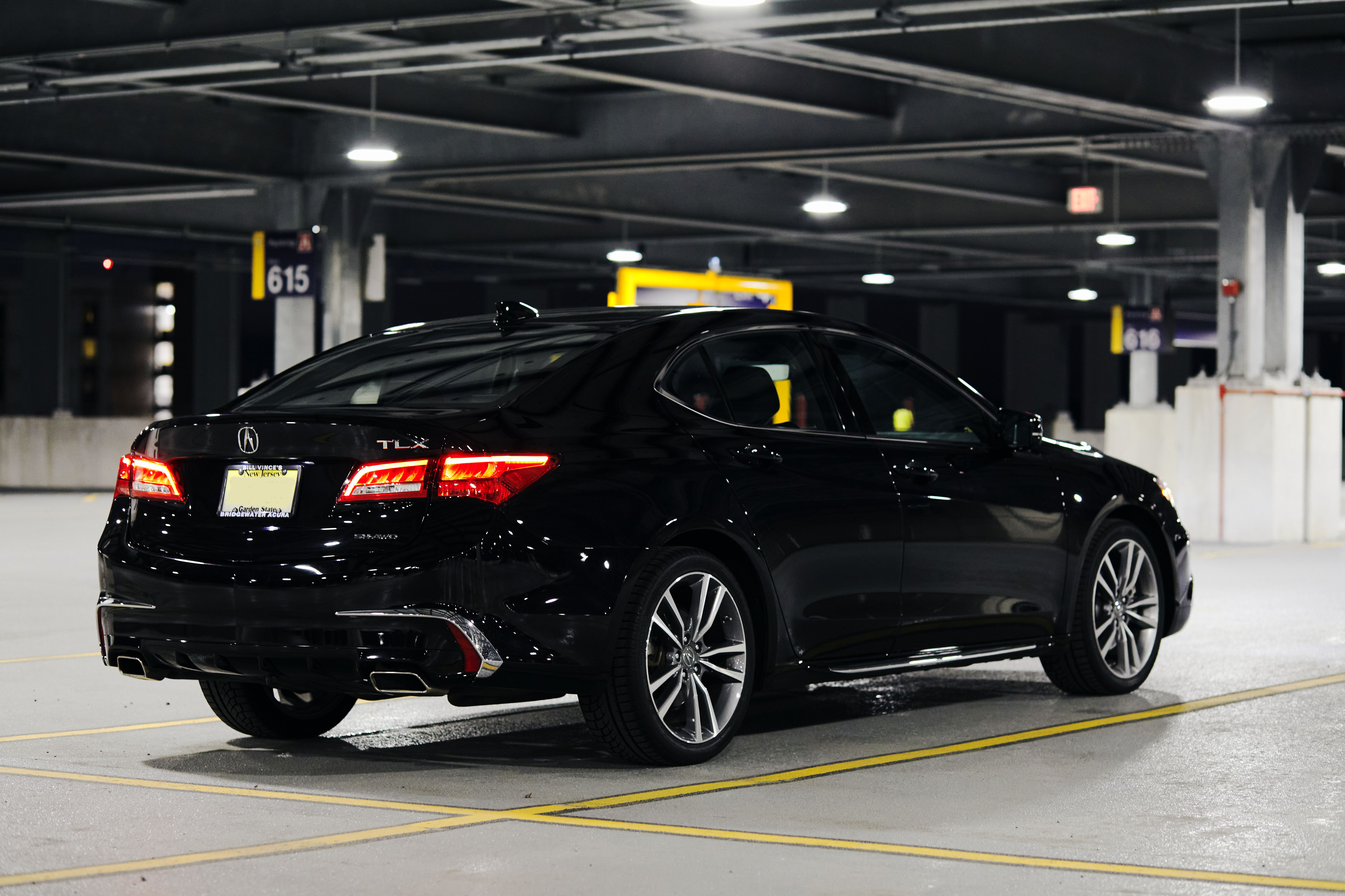 Rear view of 2020 Acura TLX.