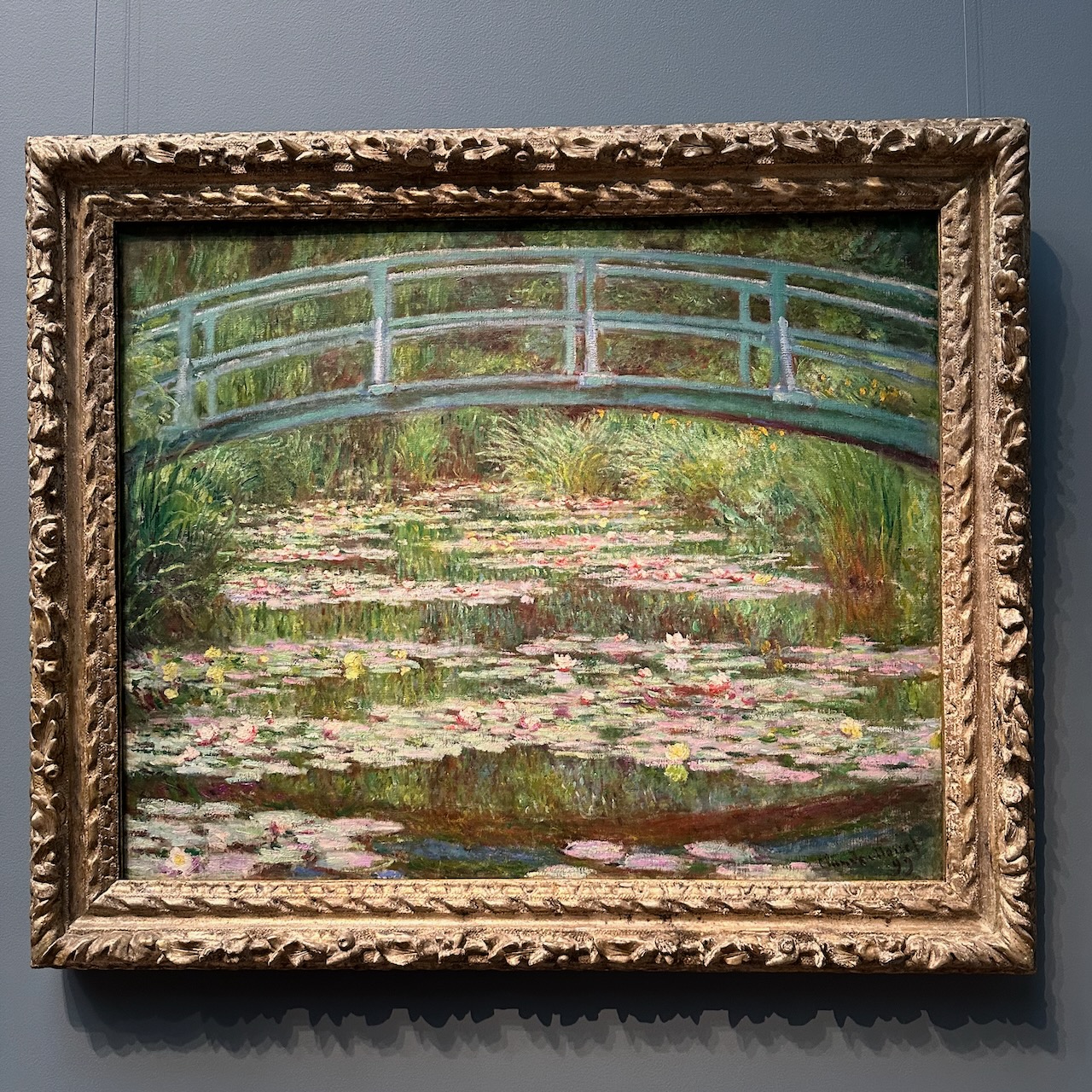 Monet's Bridge Over a Water Lilly Pond painting.