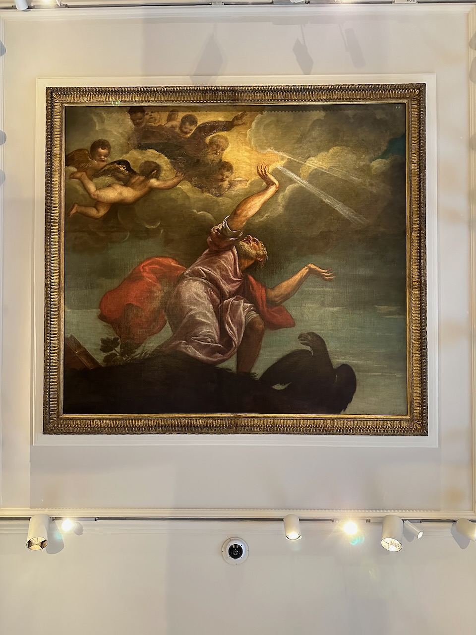 Painting of St. John the Evangelist on Patmos.