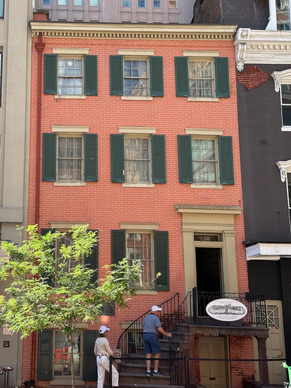 Exterior of Peterson House, a three-story brick building.