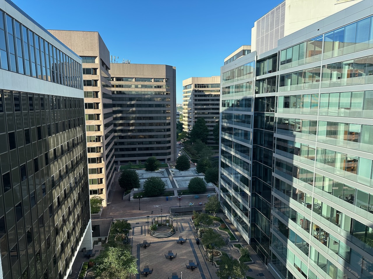 View of Crystal City from hotel room.