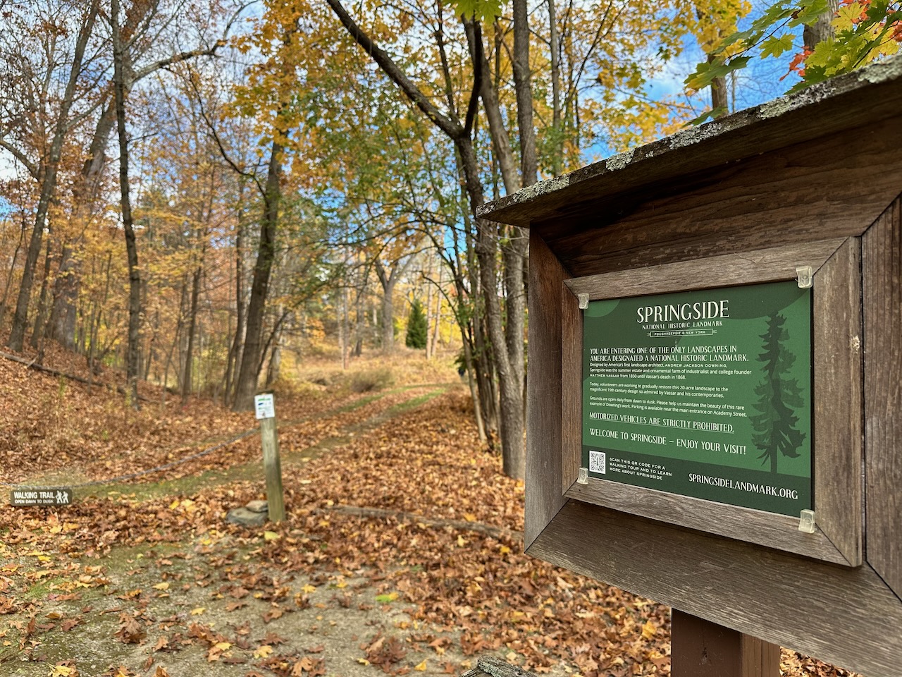 Entrance sign for Springside Landscape Restoration.
